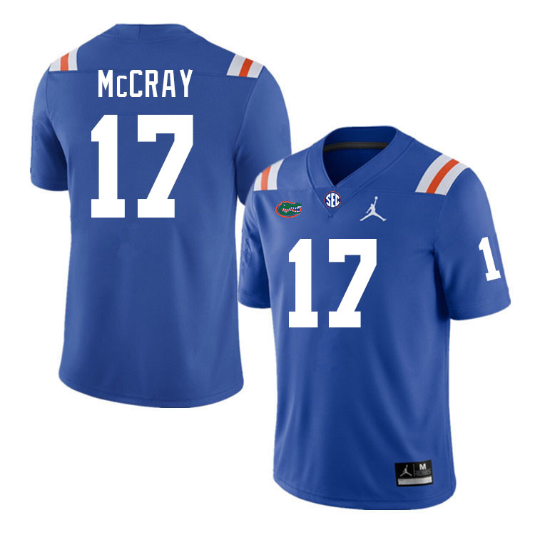 Men #17 LJ McCray Florida Gators College Football Jerseys Stitched-Throwback